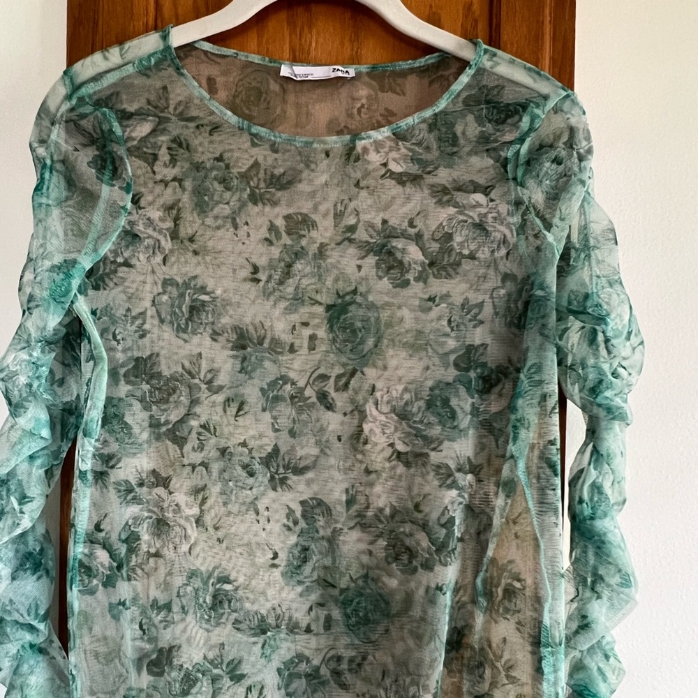 Zara sheer crop top